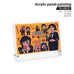 chainsaw man anime acrylic panel painting 20*25cm