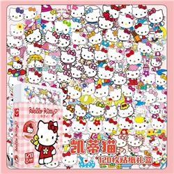 helloKitty anime Sticker small gift box 120 pcs a set