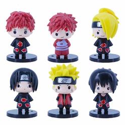 Naruto anime figure 7-8cm 6 pcs a set