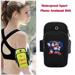 Sonic anime wateroof sport phone armband bag