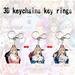 chainsaw man anime 3d keychain