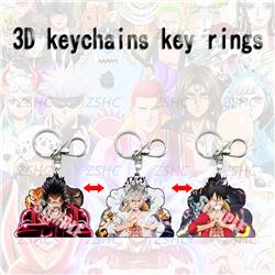 One piece anime 3d keychain