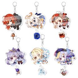 Genshin Impact anime keychain