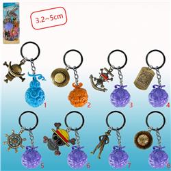 One piece anime keychain