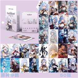 Genshin Impact anime card 50 pcs a set 57x86mm