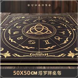 Genshin Impact anime Tarot Card tablecloth 50*50cm