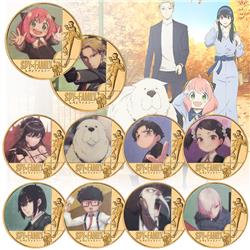 SPY×FAMILY anime Commemorative Coin Collect Badge Lucky Coin Decision Coin