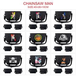 chainsaw man anime messenger bag 40*26*10cm