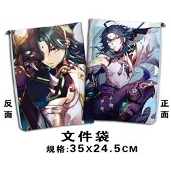 Genshin Impact anime file bag