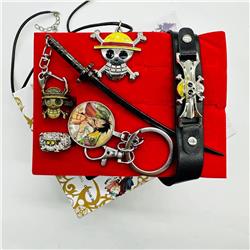 One piece anime keychain a set