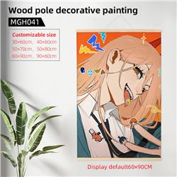 chainsaw man anime wooden frame painting 60*90cm