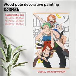 One piece anime wooden frame painting 60*90cm