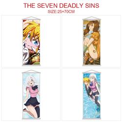 seven deadly sins anime wallscroll 25*70cm price for 5 pcs