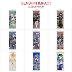 Genshin Impact anime wallscroll 25*70cm price for 5 pcs