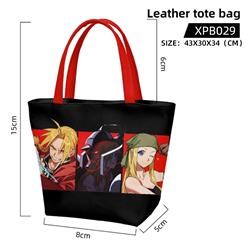 Fullmetal Alchemist anime leather tote bag