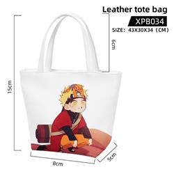 Naruto anime leather tote bag