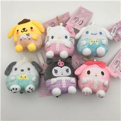 Kuromi anime Plush toy 9cm 6 pcs a set