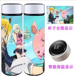 seven deadly sins anime Intelligent temperature measuring water cup 500ml