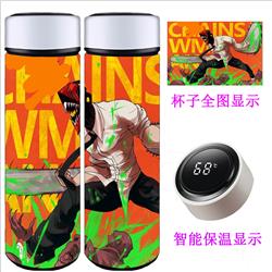 chainsaw man anime Intelligent temperature measuring water cup 500ml