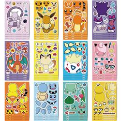 Pokemon anime DIY sticker price for 12 pcs