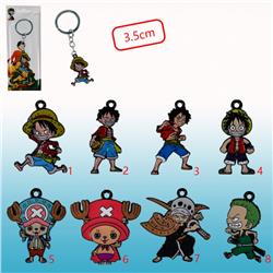 One piece anime keychain