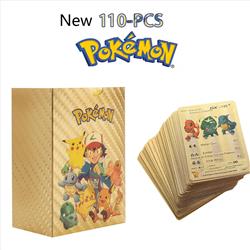 Pokemon anime Gold foil card 110 pcs