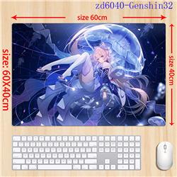 Genshin Impact anime mouse pad 60*40*0.3cm（lockrand）