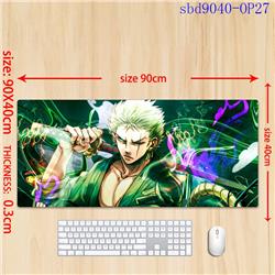 One piece anime mouse pad 90*40*0.3cm（lockrand）