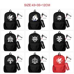 Genshin Impact anime Backpack bag+pencil bag