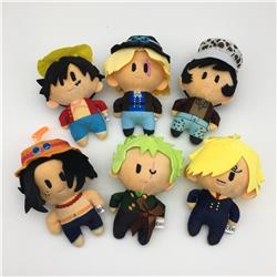 One piece anime Plush toy 15cm 6pcs a set