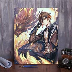 Genshin Impact anime DIY digital oil painting with frame(boxed)40*50cm