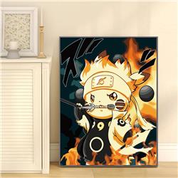 Naruto anime DIY digital oil painting with frame(boxed)40*50cm