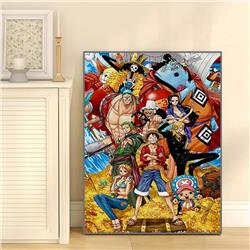 One piece anime DIY digital oil painting with frame(boxed)40*50cm