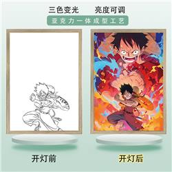 One piece anime light painting(Large A4 wireless touch lithium battery charging model)