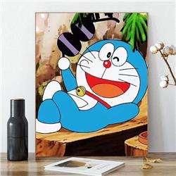 Doraemon anime DIY digital oil painting with frame(boxed)40*50cm