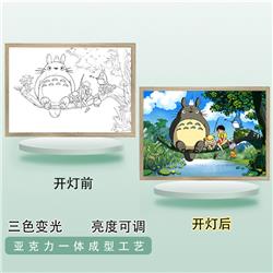 TOTORO anime light painting(Large A4 wireless touch lithium battery charging model)