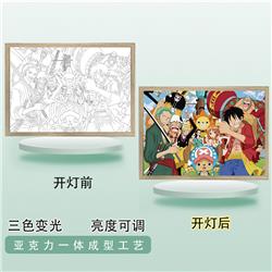 One piece anime light painting(Large A4  wireless touch lithium battery charging model)