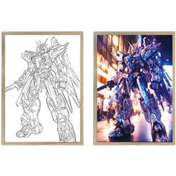 Gundam anime light painting(Large A4 wireless touch lithium battery charging model)