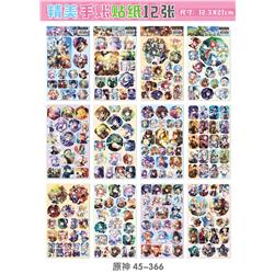 Genshin Impact anime sticker price for 12 pcs