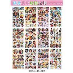 One piece anime sticker price for 12 pcs