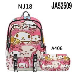 Kuromi anime backpack+pencil bag