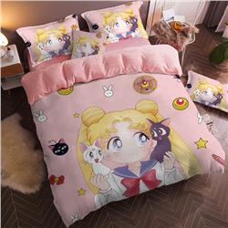 Sailor Moon Crystal anime bed sheet four piece set for winter 1.5m