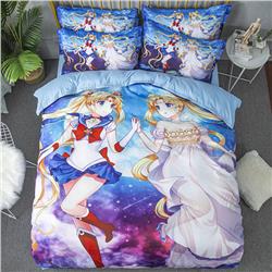 Sailor Moon Crystal anime bed sheet four piece set 1.5m