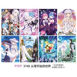 Re Zero Kara Hajimeru Isekai Seikatsu anime poster price for a set of 8 pcs