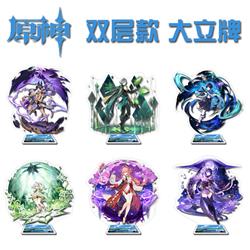 Genshin Impact anime Standing Plates 15cm