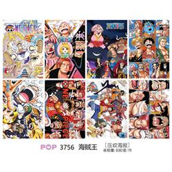 One piece anime poster price for a set of 8 pcs