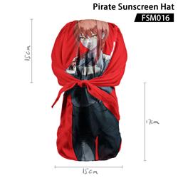 chainsaw man anime pirate sunscreen hat