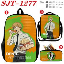 chainsaw man anime backpack a set