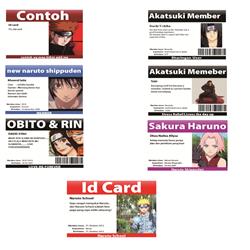 Naruto anime PVC card 86*56mm