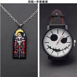 The Nightmare Before Christmas anime watch+necklace set